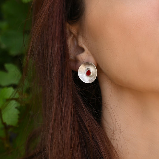 Anuish Earrings – Silver Bloom