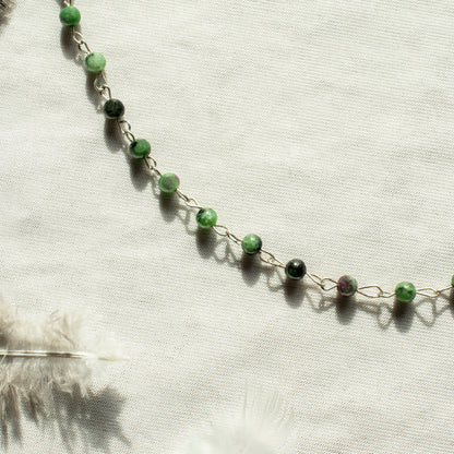 Zoisite & Ruby Necklace
