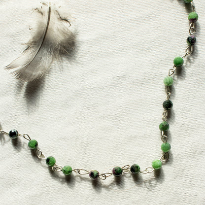 Zoisite & Ruby Necklace