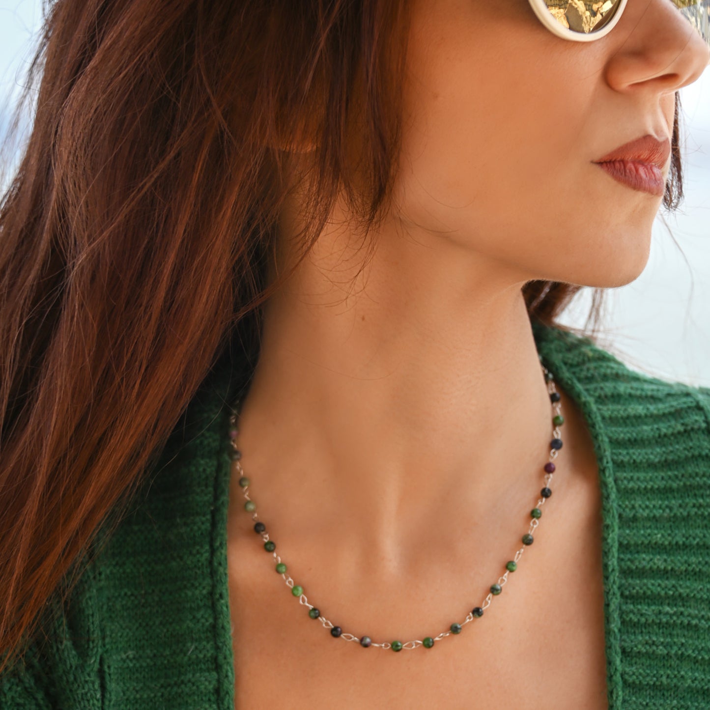 Zoisite & Ruby Necklace